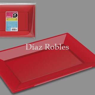 Bandeja Plástico Rectangular. Paquete 25/u. - Imagen 1