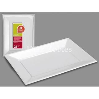 Bandeja Plástico Rectangular. Paquete 25/u. - Imagen 2