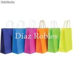 Bolsa Papel Asa Celulosa COLOR. Paquete 25/u. - Imagen 1