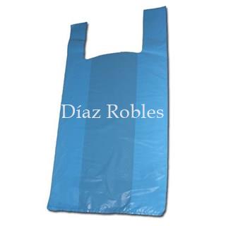 Bolsas Camiseta Baja Densidad AZUL. Paquete 100/u. - Imagen 1