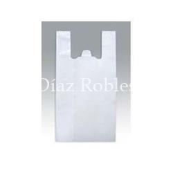 Bolsas Camiseta Baja Presión BLANCA. Paquete 100/u. - Imagen 1