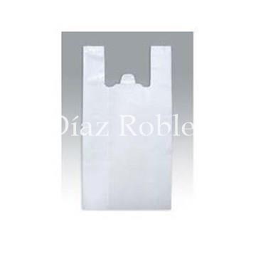 Bolsas Camiseta Baja Presión BLANCA. Paquete 100/u. - Imagen 1