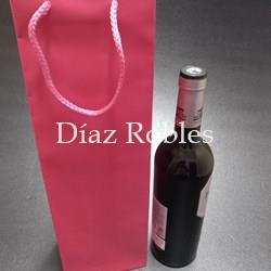 Botellero Shopper 1Bot. Asa cordón COLOR. - Imagen 1