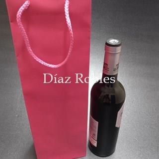 Botellero Shopper 1Bot. Asa cordón COLOR. - Imagen 1