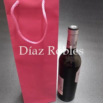 Botellero Shopper 1Bot. Asa cordón COLOR. - Imagen 1