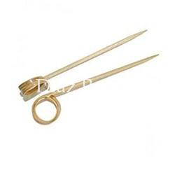 Brocheta Bambú Espiral 9cm. Paquete 100/u. - Imagen 1