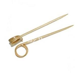Brocheta Bambú Espiral 9cm. Paquete 100/u. - Imagen 1