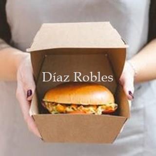 Caja Hamburguesa Kraft 18x18x8 50/u. - Imagen 2