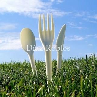 Cubierto 100% Compostable. Paquete 100/u. - Imagen 1