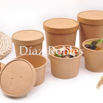 Envase Bio+Tapa Cartón. Especial Líquidos. Paquete 25/u. - Imagen 2