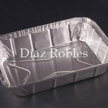 Envase Rectangular de Aluminio. Paquete 50/u. - Imagen 1