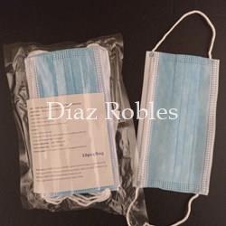 Mascarilla TST/TNT 3/Capas Rectang. C/Gomas. Paquete 10/u. - Imagen 1