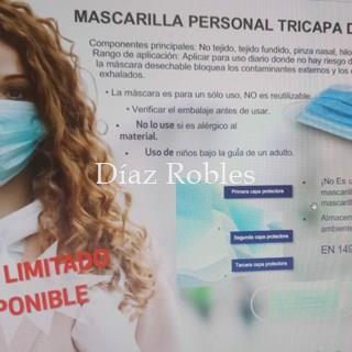 Mascarilla TST/TNT 3/Capas Rectang. C/Gomas. Paquete 10/u. - Imagen 2