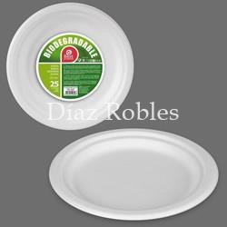 Plato Biodegradable. Paquete 50/u. - Imagen 1
