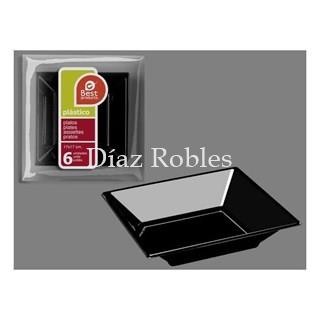 Plato Plástico Cuadrado Postre. Paquete 25/u. - Imagen 1