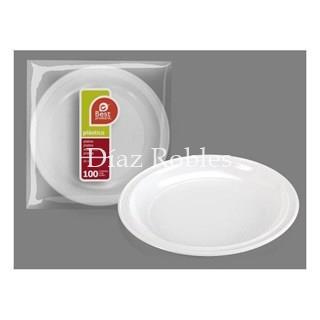 Plato Plástico llano de 14, 17, 22 y 28cm. de diámetro. - Imagen 1