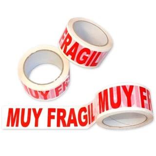 Precinto Adhesivo "MUY FRAGIL". Rollo 66mx48mm. - Imagen 1