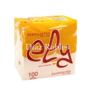 Servilleta Blanca 33x33cm. 1 Capa. Paquete 100/u. - Imagen 1