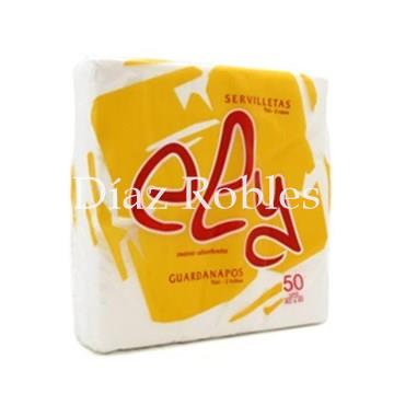 Servilleta Blanca 40x40cm. 2 Capas. Paquete 50/u. - Imagen 1