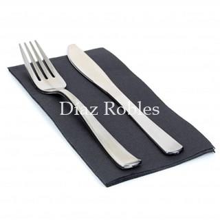 Servilleta Pliegue Americano Negra 40x40cm. Paquete 50/u. - Imagen 1