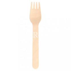 Tenedor Madera 16cm. Paquete 100/u. - Imagen 1