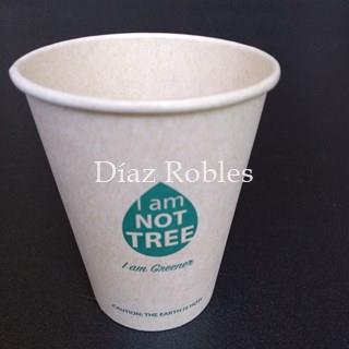 Vaso de Fibra de Caña+PLA. Paquete 50/u. - Imagen 1