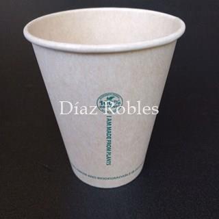 Vaso de Fibra de Caña+PLA. Paquete 50/u. - Imagen 2